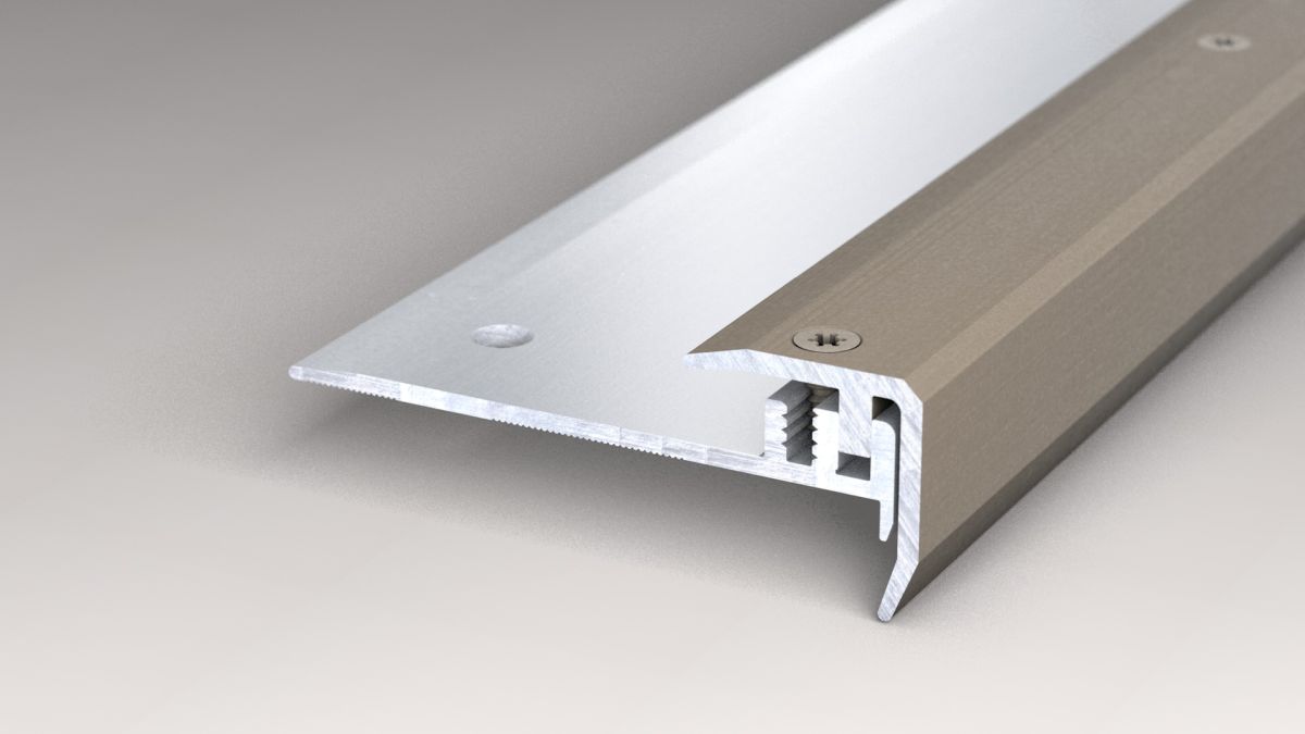 Prinz Design Step Treppenkantensystem 18,5 x 18,5 mm - Nr. 331 - Edelstahl matt - 250 cm