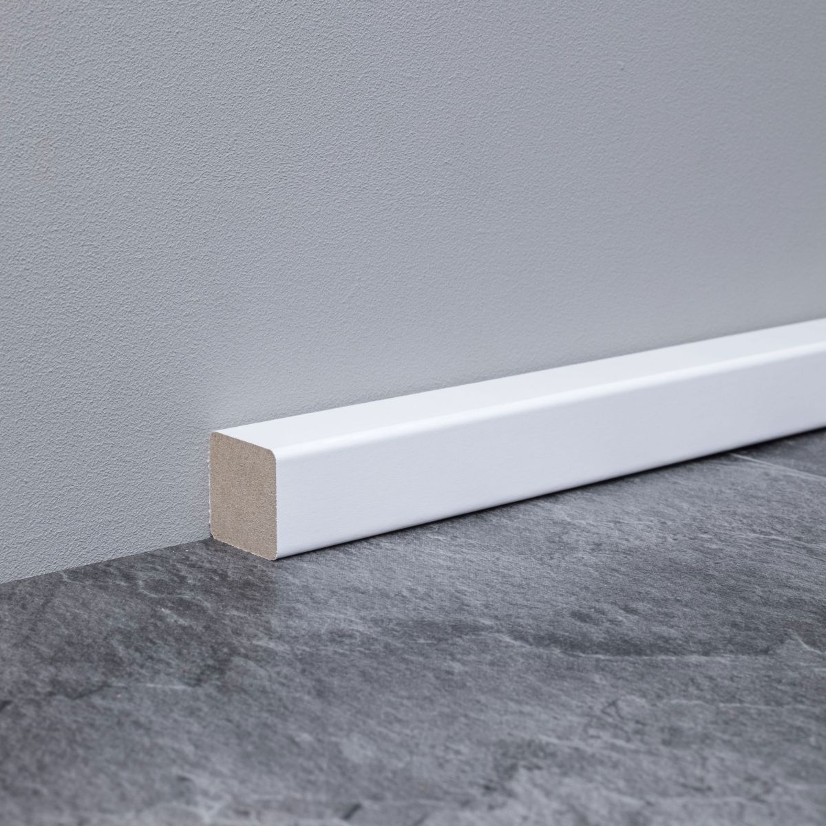 Vierkantleiste Quadratstab 20mm MDF - Weiß