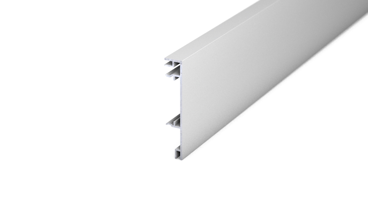 Prinz Aluminium-Sockelleiste 13 x 70 mm - Nr. 353 - Silber - 400 cm