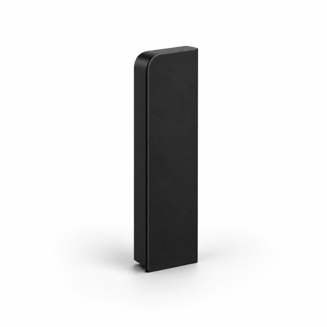 Abschluss rechts für Prime-Flex 75 mm Schwarz