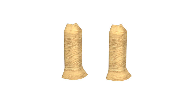 Prinz Außenecken - Kunststoff. Für Hartschaum-Sockelleiste 60 mm. - Nr. 811 - Oak natural