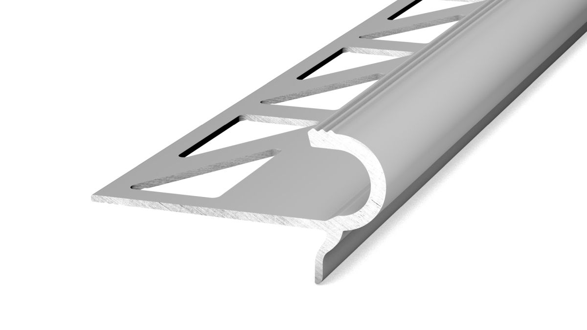 Prinz Treppenkantenprofil 10 mm - Nr. 789 - Silber - 100 cm