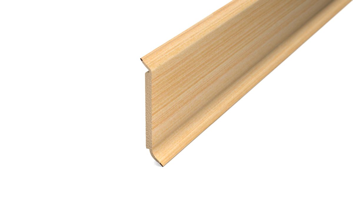 Prinz Hartschaum-Sockelleiste 60 mm - Kunststoff. - Nr. 811 - Ahorn -  250 cm