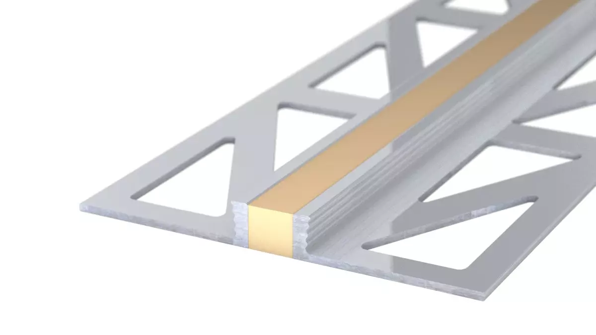 Aluminium-Dehnfugenprofil - EPDM-Fuge - für 4,5mm Beläge - Beige 2,5m