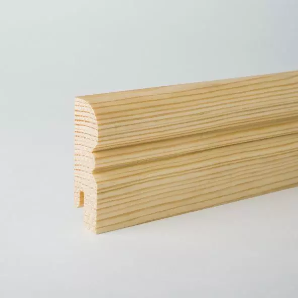 Alt-Reno Profil-Sockelleiste Massivholz 60mm - Kiefer roh