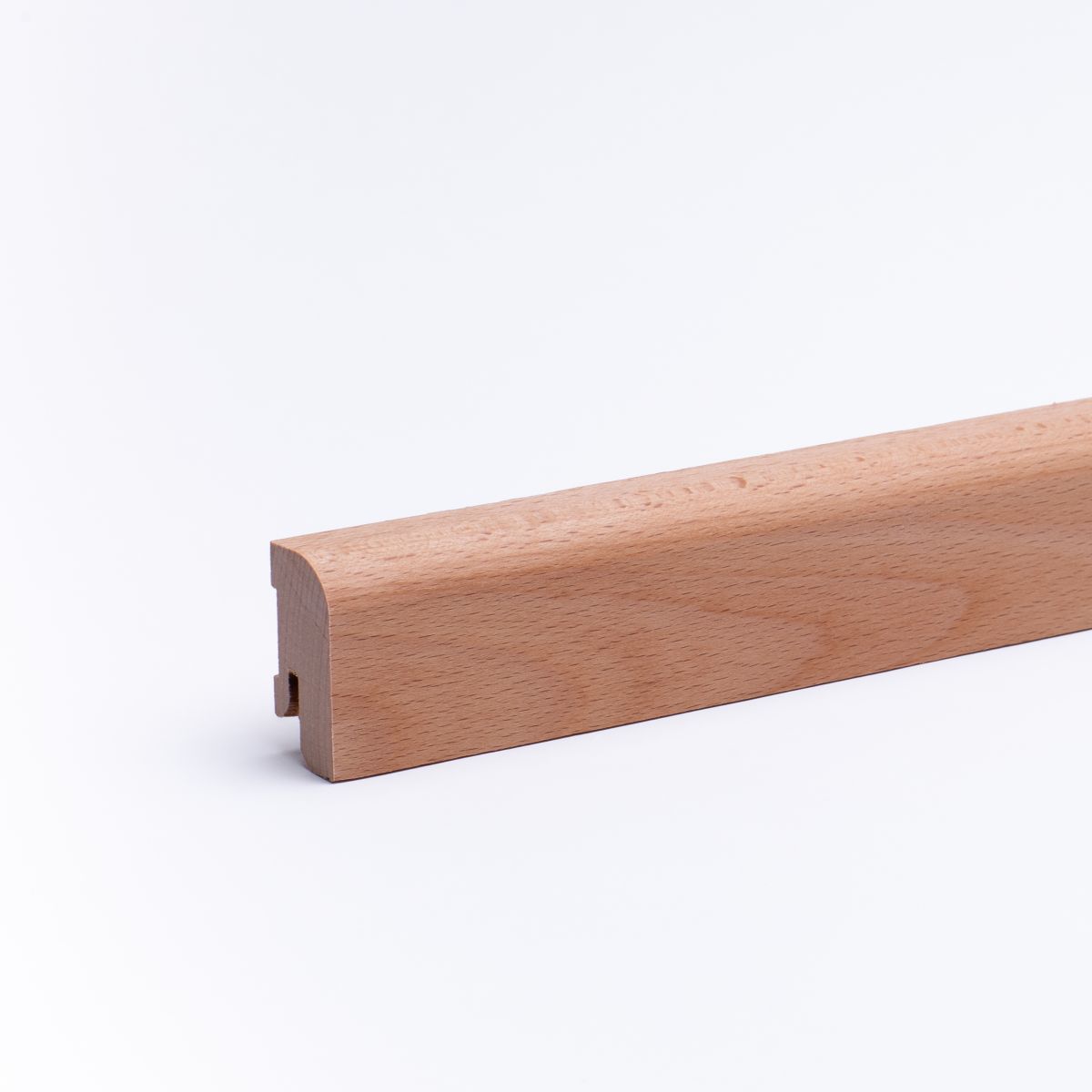 Massivholz-Sockelleiste 40mm abgerundet - Buche geölt Massivholz-Sockelleiste 40mm abgerundet - Buche geölt