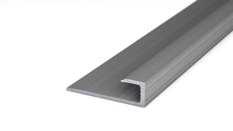 Alu-Abschlussprofil Nr. 144, 27 x 8,4 mm - Edelstahl 270 cm