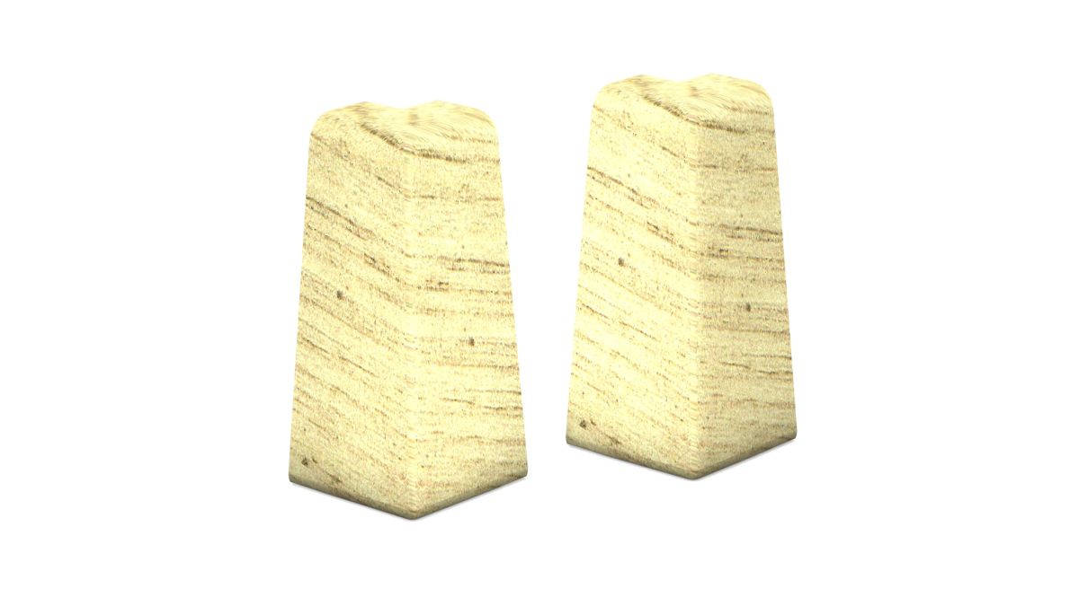 Prinz Außenecken für MDF-Sockeleiste 18 x 58 mm Nr. 809. - Schneekiefer