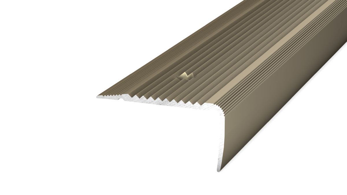 Prinz NOVA Treppenkantenprofil 45 x 23 mm - Nr. 170 - Edelstahl matt - 100 cm