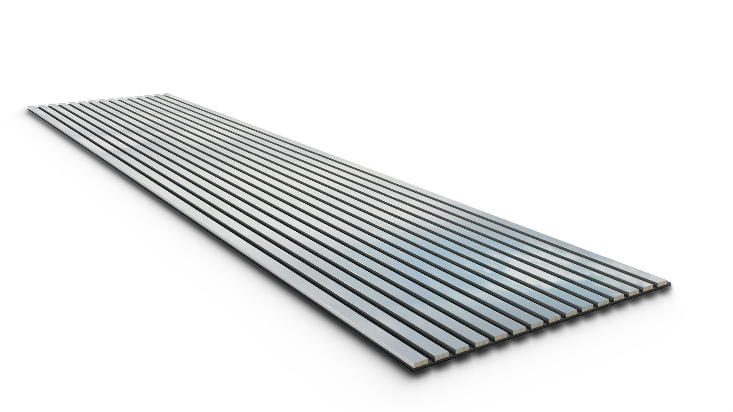 Akustikpaneel - 2600 x 600 mm Spiegel Effekt - Akustikfilz Schwarz - Wandverkleidung