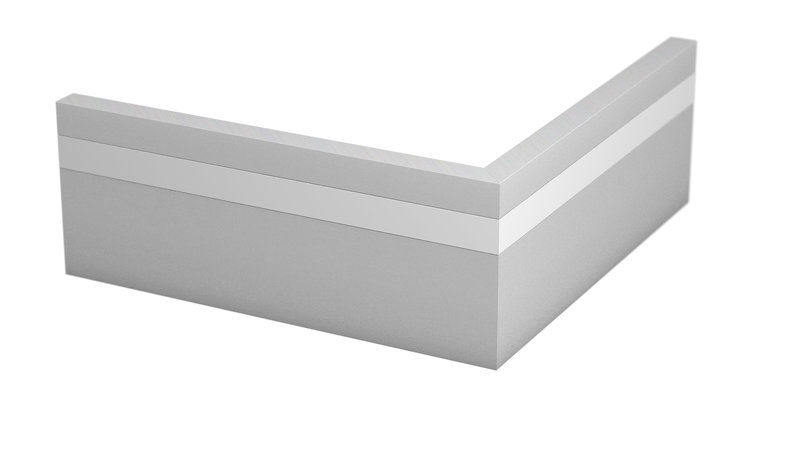 Prinz Außenecke für Aluminium-Sockelleiste 13 x 80 mm - Nr. 357 - Silber - 25 cm