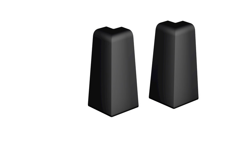 Prinz Außenecken für MDF-Sockeleiste 18 x 58 mm Nr. 809. - Schwarz