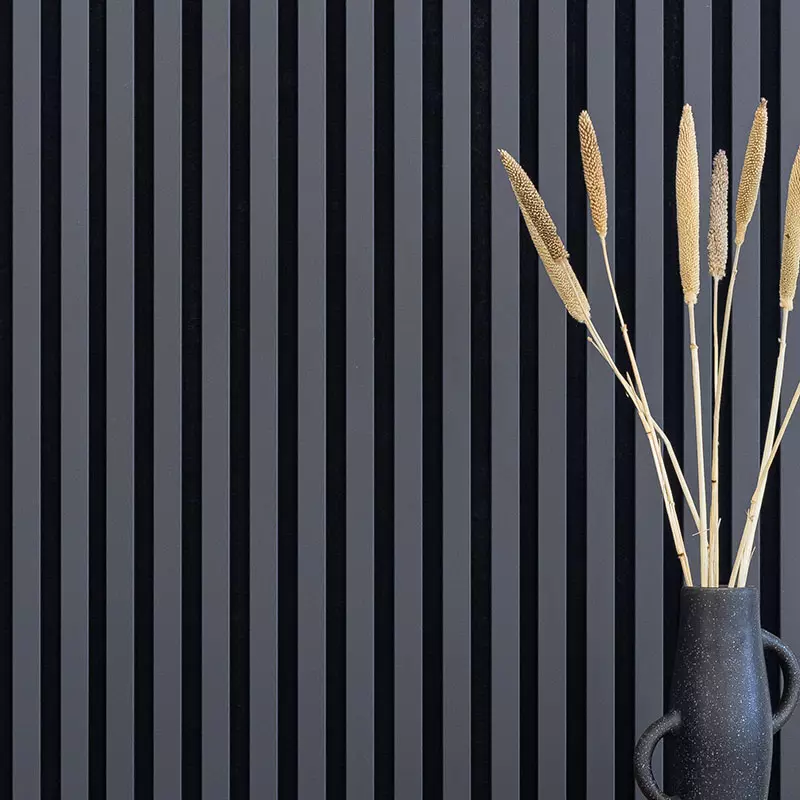 Muster - Grau/Anthrazit - Akustikfilz Schwarz