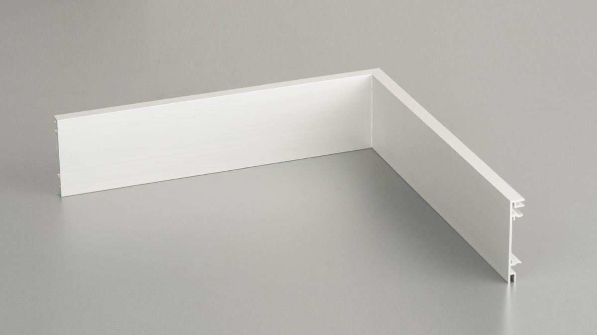 Prinz Innenecke für Aluminium-Sockelleiste 10 x 60 mm - Nr. 359 - Silber - 25 cm