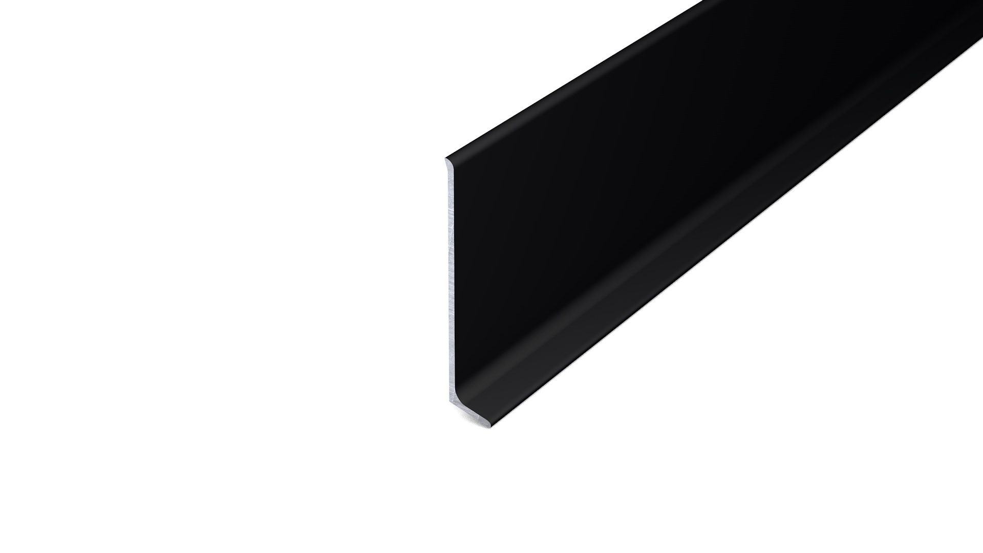 Prinz Aluminium-Sockelleiste 11 x 60 mm - Nr. 372 - Schwarz RAL 9005 - 270 cm