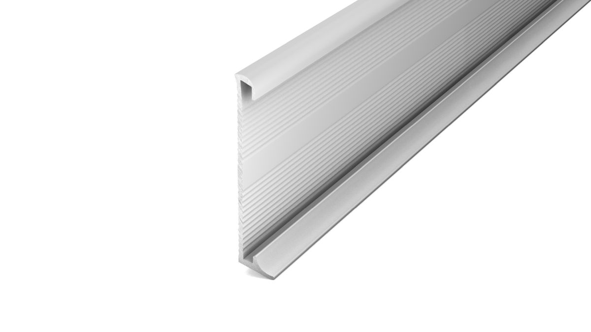 Prinz Aluminium-Sockelleiste 11 x 60 mm - Nr. 378 - Silber - 400 cm