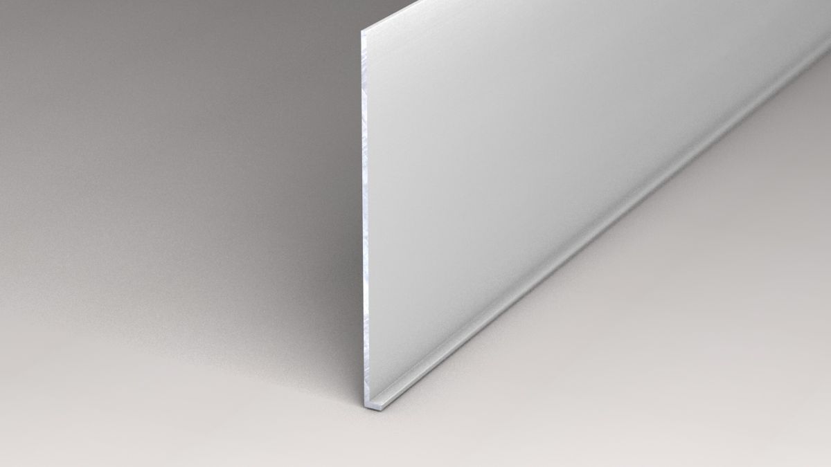 Winkel-Sockelleiste 5 x 100 x 5.000 mm - Silber
