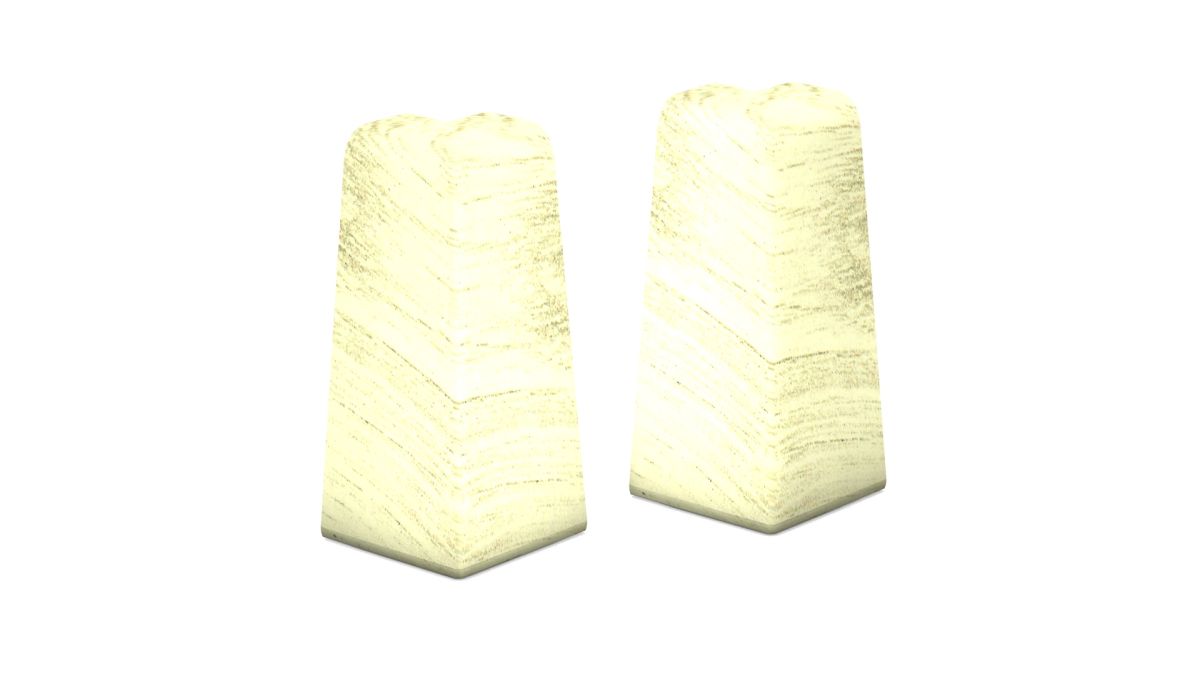 Prinz Außenecken für MDF-Sockeleiste 18 x 58 mm Nr. 809. - White Oak