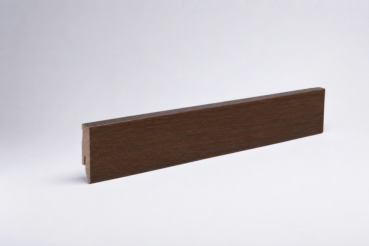 Sockelleiste mit Holzoptik 60 mm Eiche dunkel