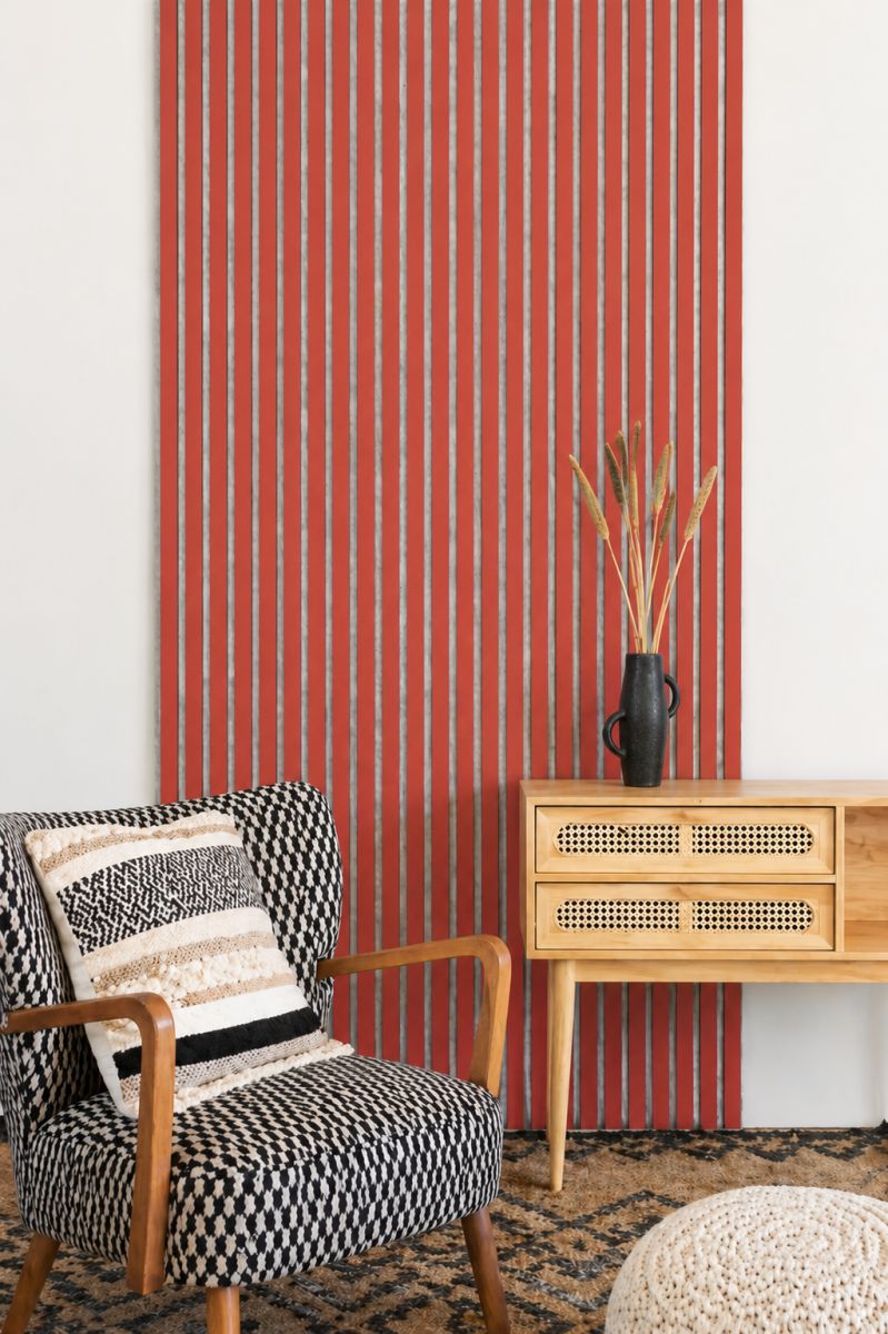 Acoustic+ Akustikpaneel Coral 2400 x 600 mm - Akustikfilz Grau