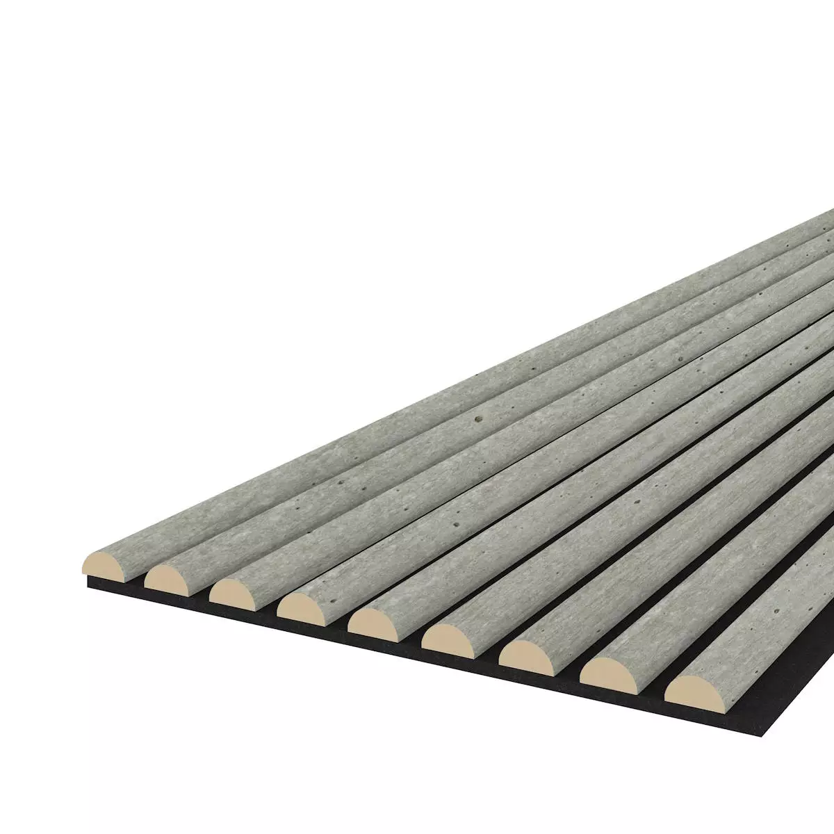 Muster WAVE - Beton - Akustikfilz Schwarz