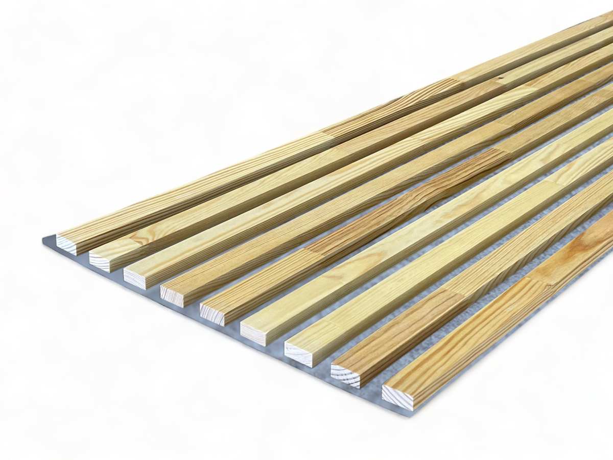 Acoustic+ Massivholz Akustikpaneel Grau 2600 x 400 mm - Kiefer - Geölt