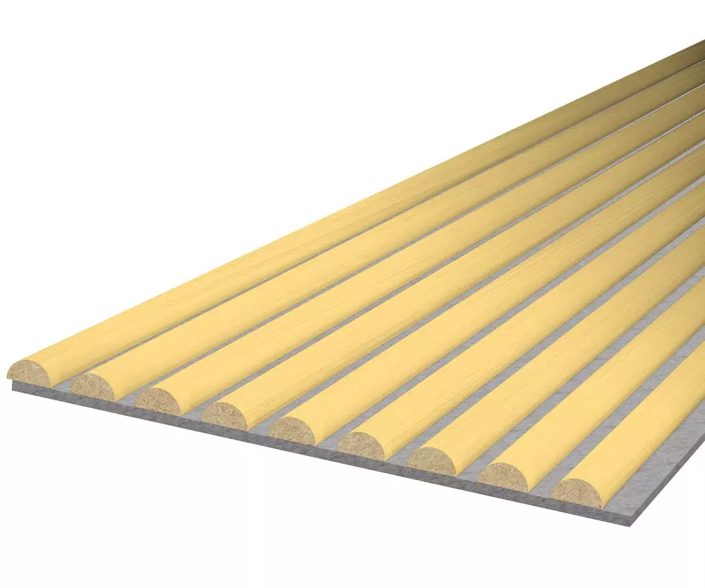 Muster WAVE - Gold - Akustikfilz Grau