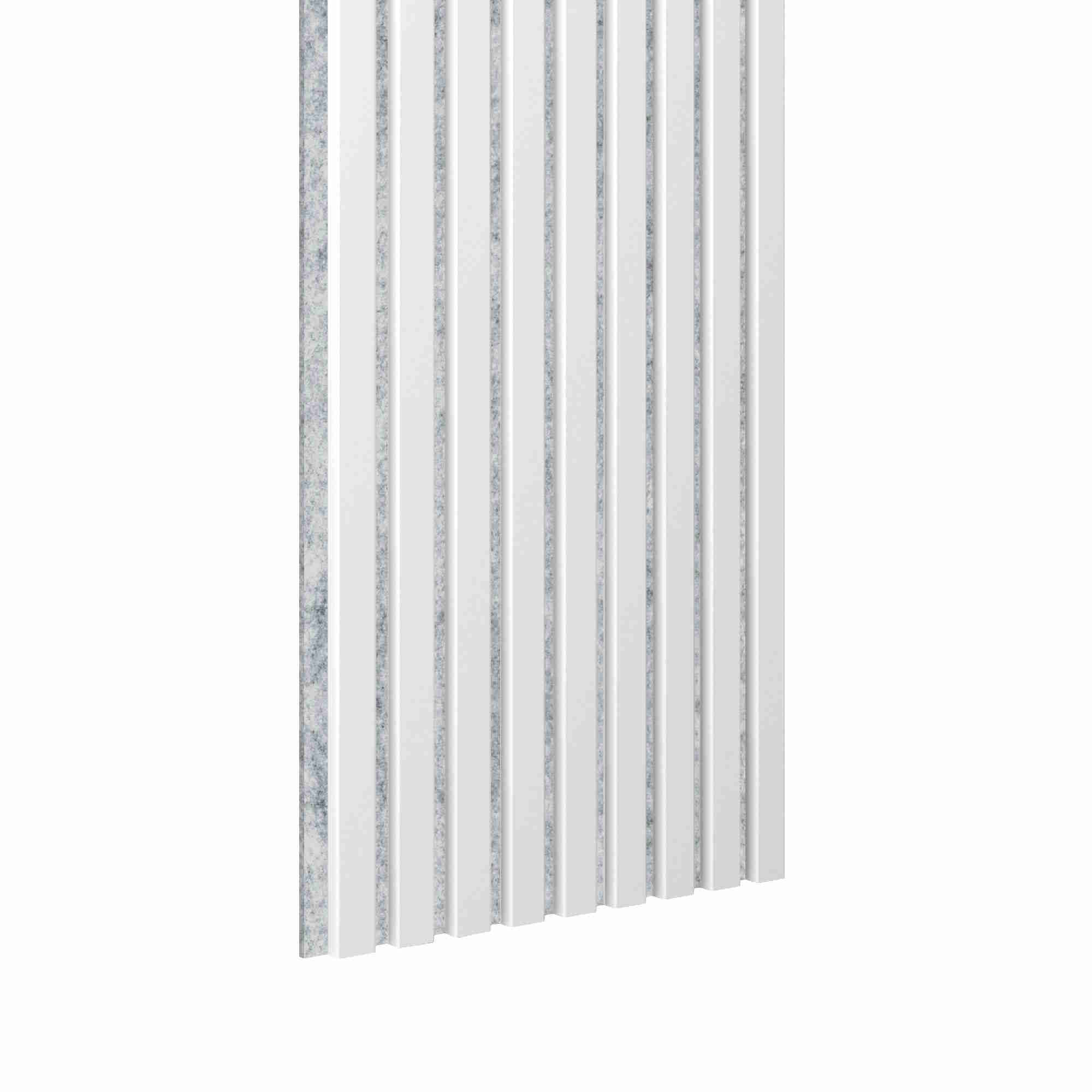 Acoustic+ Akustikpaneel Weiß 3000 x 400 mm - Akustikfilz Grau