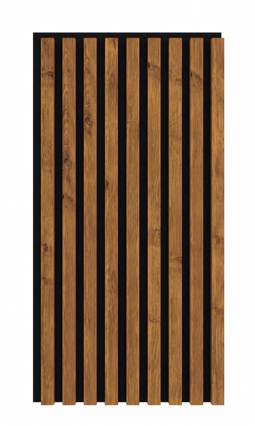 Acoustic+ Akustikpaneel Eiche Rustikal 800 x 400 mm - Akustikfilz Schwarz