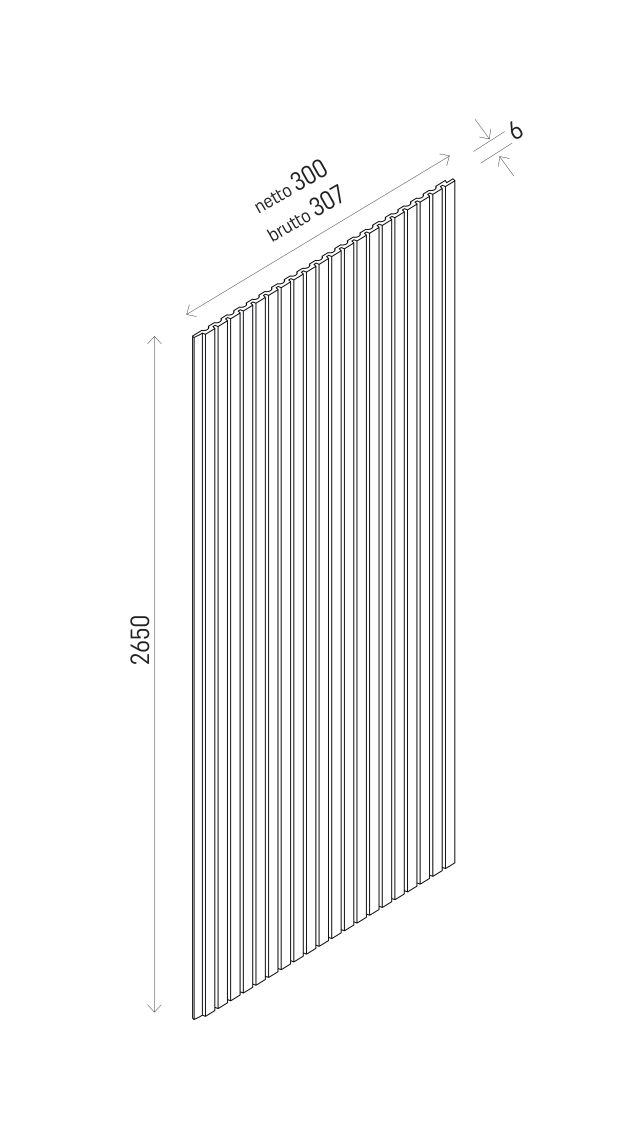 VOX Linerio XS-Line Micro Wandpaneele - Eiche dunkel
