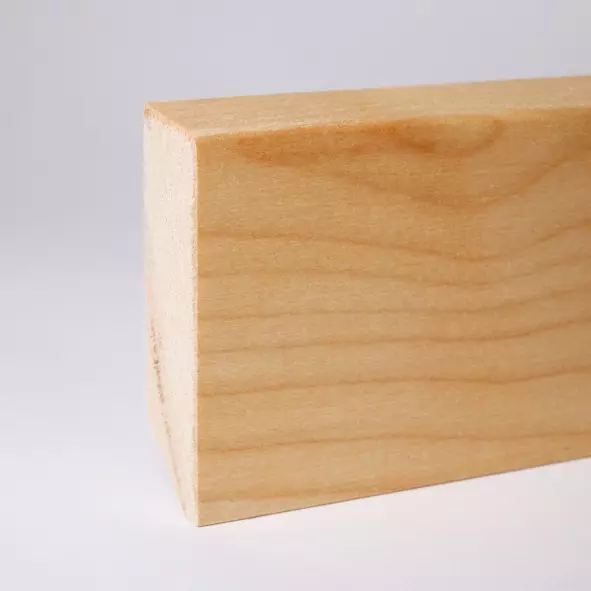 Massivholz-Sockelleiste 60mm abgeschrägt - Ahorn geölt