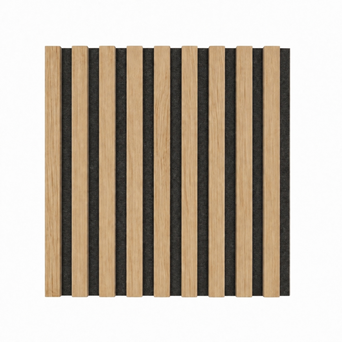 Acoustic+ Akustikpaneel Eiche Natur 400 x 400 mm - Akustikfilz Schwarz