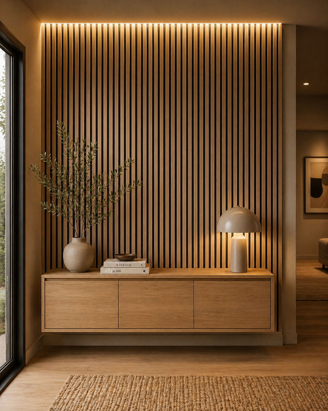 Acoustic+ Akustikpaneel Kaschmir 2400 x 600 mm - Akustikfilz Schwarz