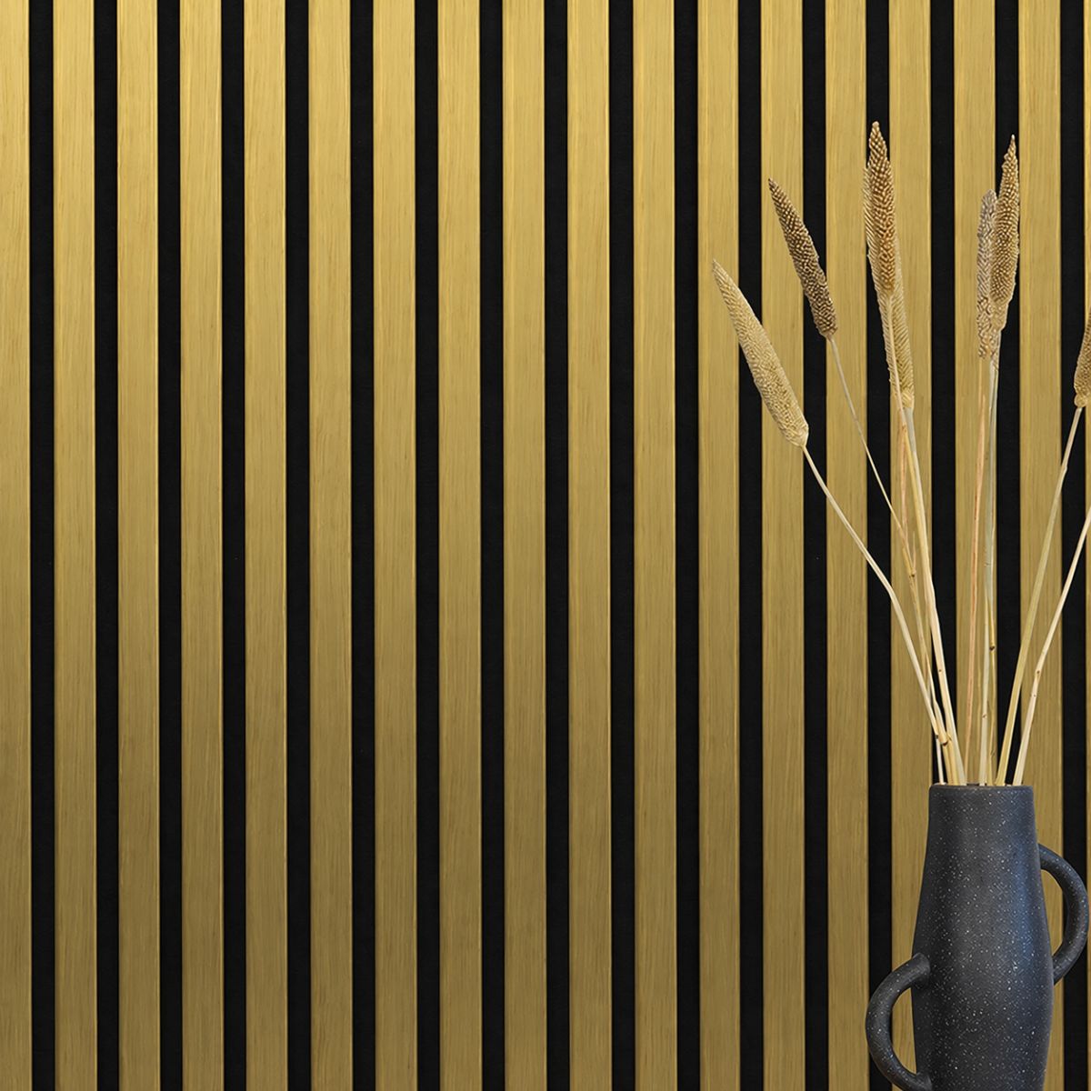 Acoustic+ Akustikpaneel Gold 800 x 400 mm - Akustikfilz Schwarz