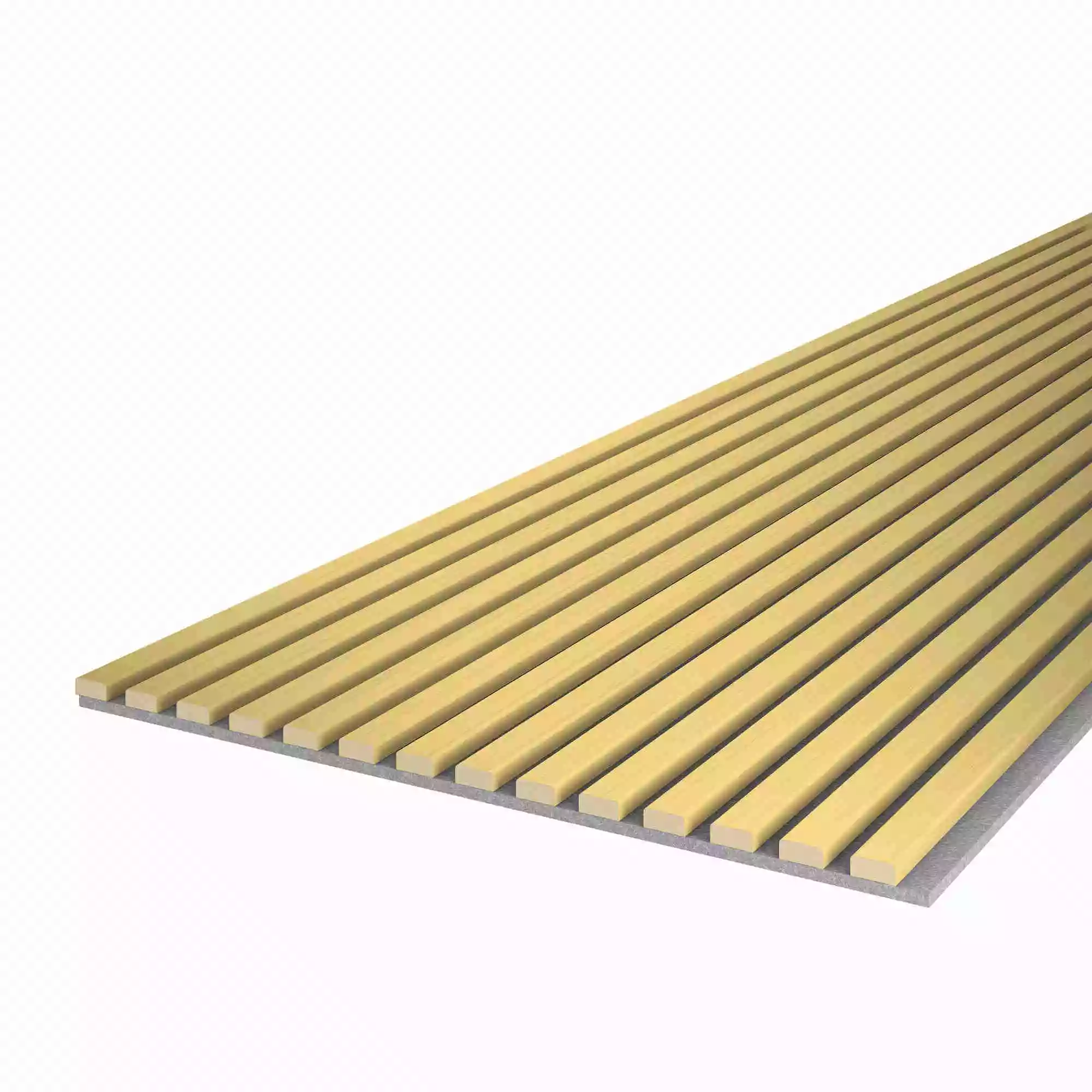 Akustikpaneel 2400 x 600 mm Gold - Akustikfilz Grau - Wandverkleidung