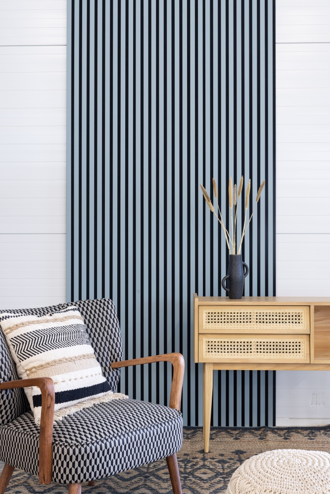 Akustikpaneel 2600 x 400 mm Nordic - Akustikfilz Schwarz - Wandverkleidung Akustikpaneel 2600 x 400 mm Nordic - Akustikfilz Schwarz - Wandverkleidung