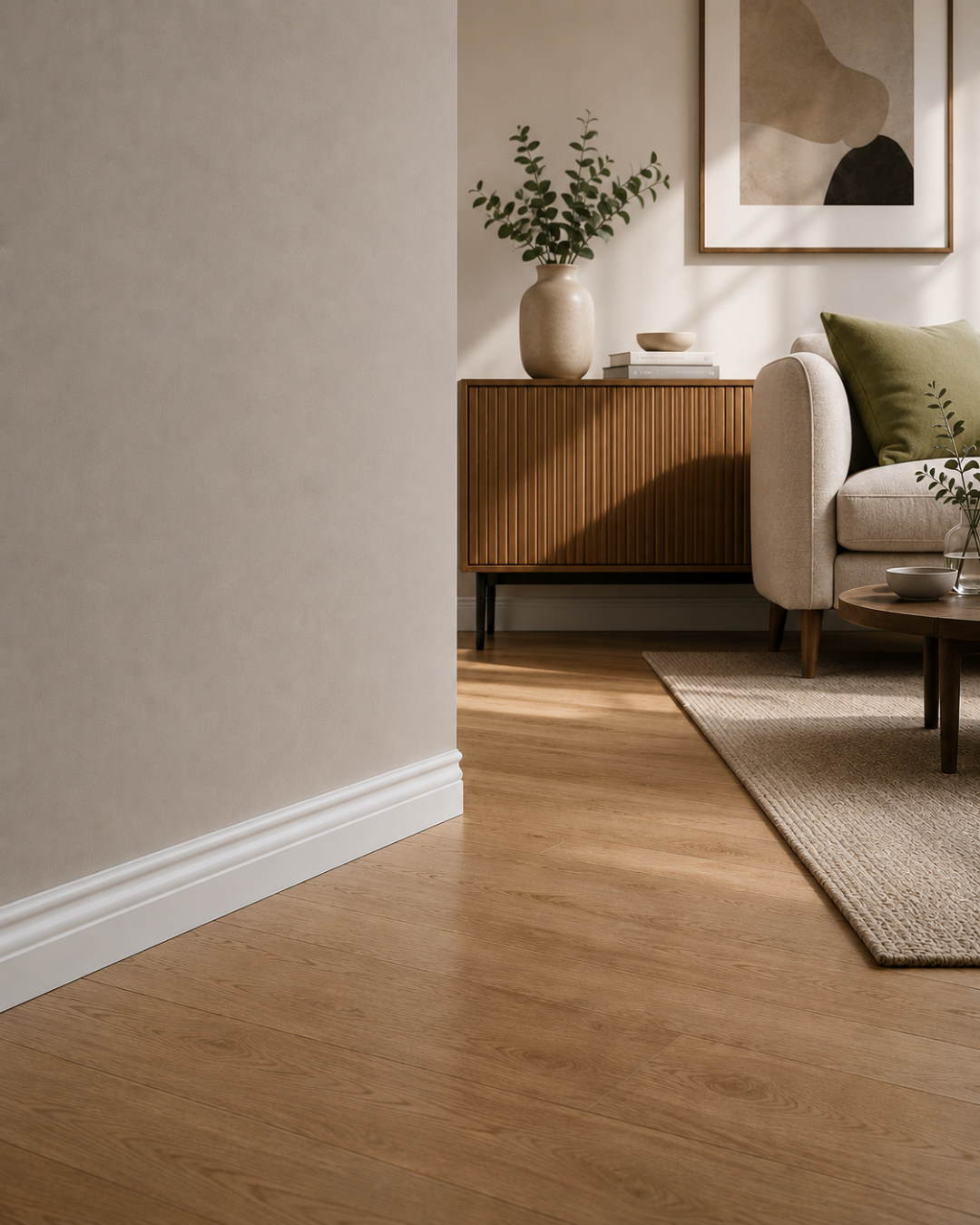 Sockelleiste Berliner Profil 60 mm MDF - Weiß