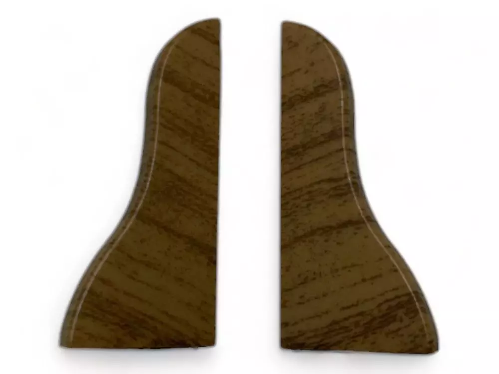 Abschluß links und rechts für Kunststoff Sockelleiste 21 x 48 x 2.500 Eiche Rustikal