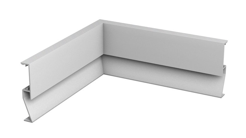 Prinz Innenecke für Aluminium-Sockelleiste 13 x 80 mm - Nr. 358 - Silber - 25 cm
