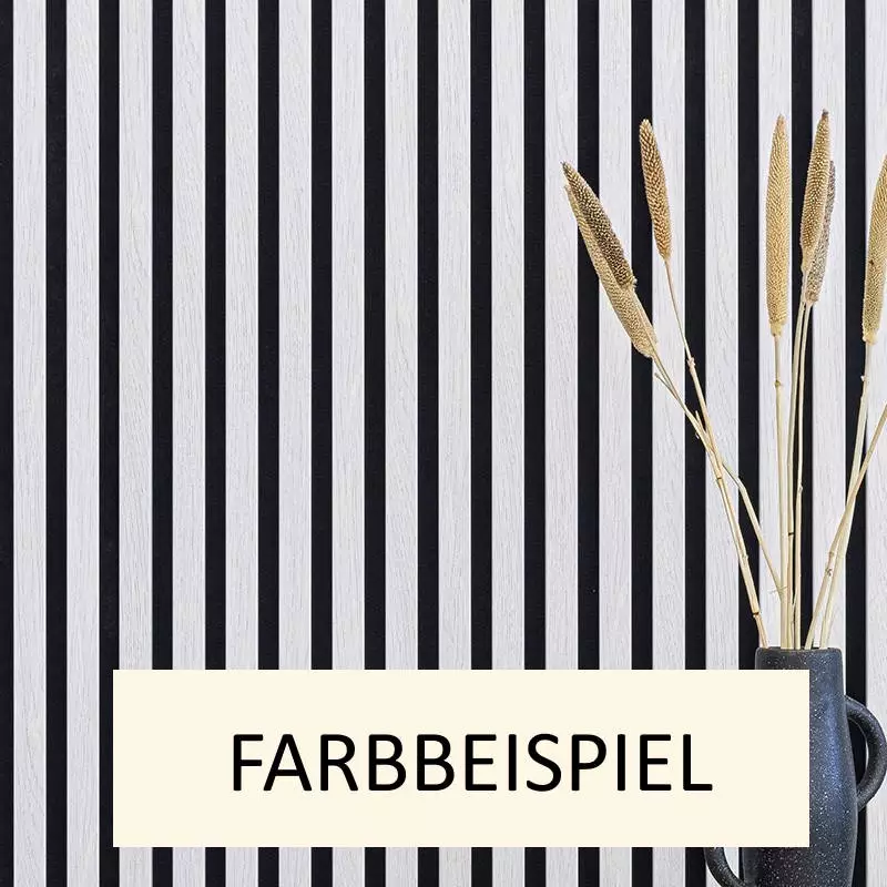 Muster LX - Eiche Vintage - Akustikfilz Schwarz