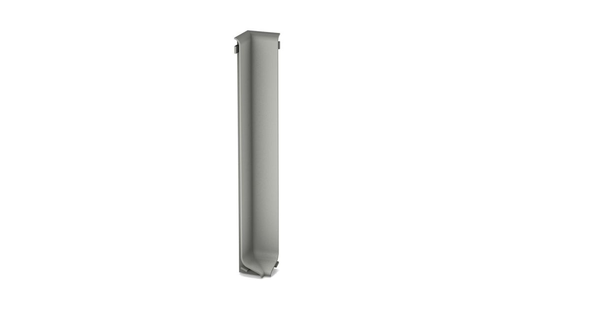 Innenecke für Aluminium-Sockelleiste für Klebemontage 100mm - Titan Innenecke für Aluminium-Sockelleiste für Klebemontage 100mm - Titan