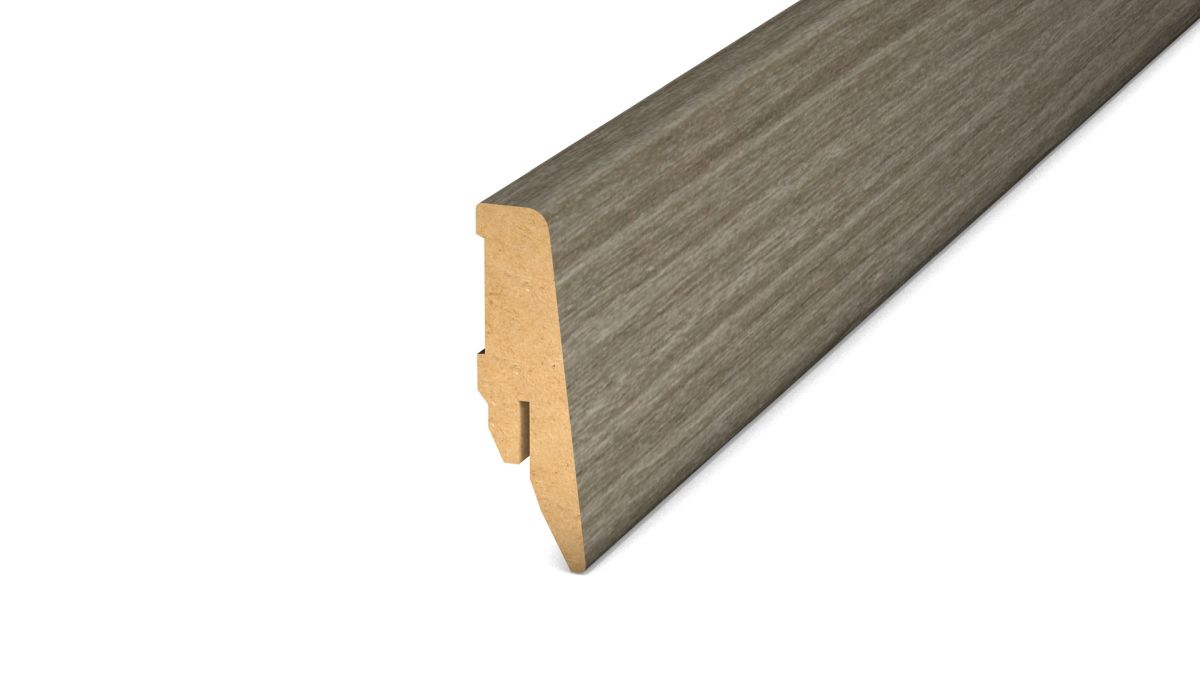Prinz MDF-Sockelleiste 18 x 58 mm - Nr. 809 - Alpenlärche grau - 250 cm