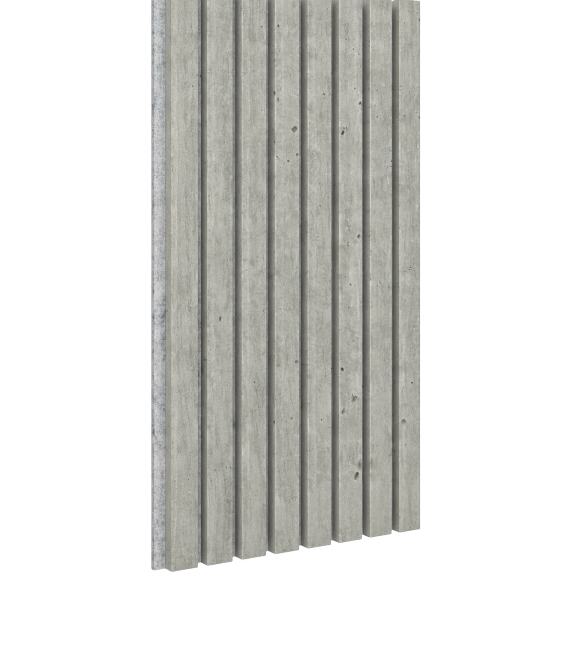 Acoustic+ Akustikpaneel Beton 2600 x 400 mm - Akustikfilz Grau