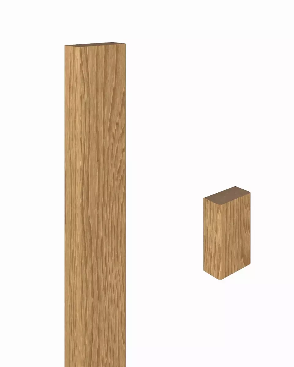 Wandverkleidung, Lamellenleiste, Wandlamelle - Furnier Eiche lackiert