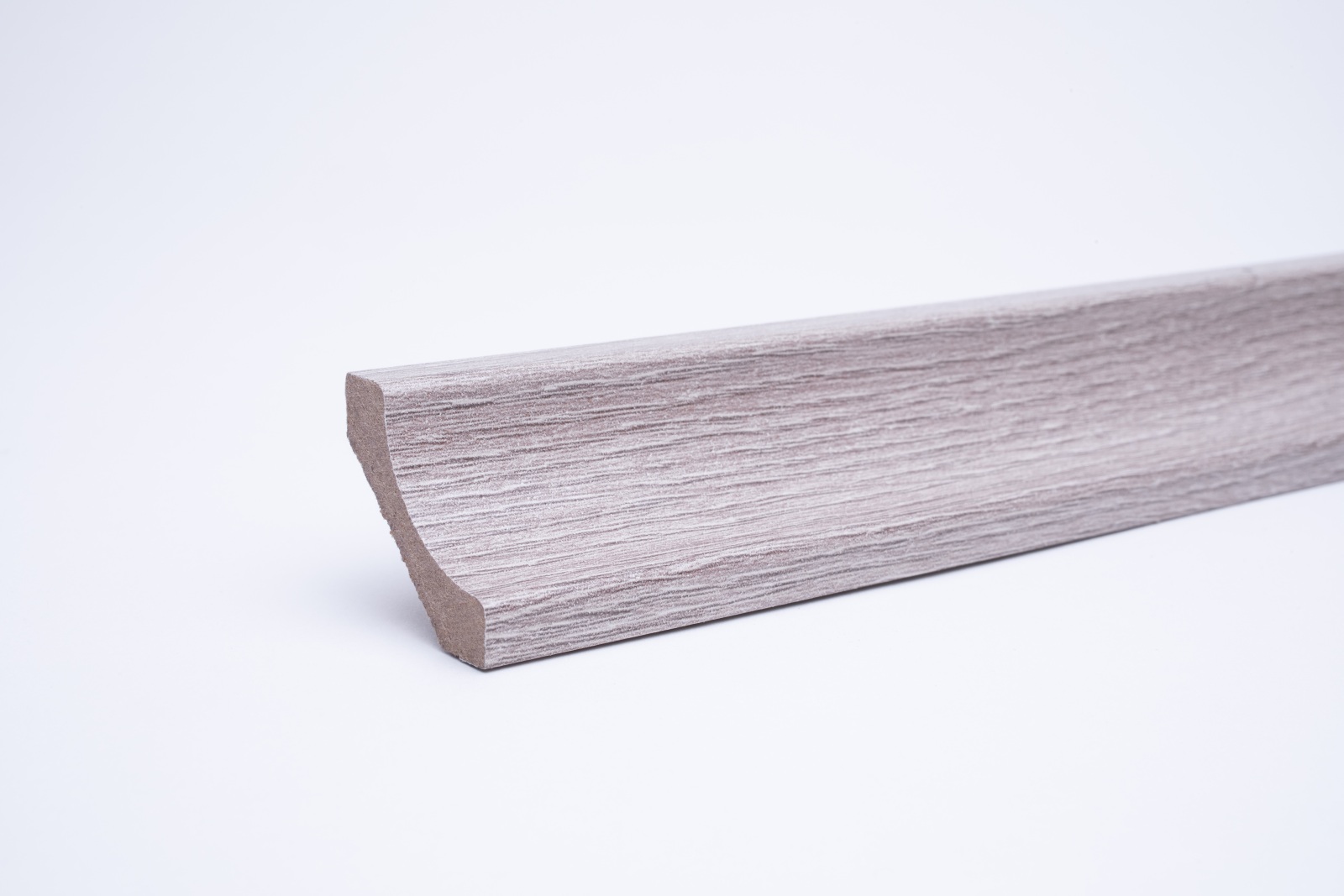 Hohlkehlleiste MDF Holzoptik Eiche Weiß 22 x 22 x 2600 mm