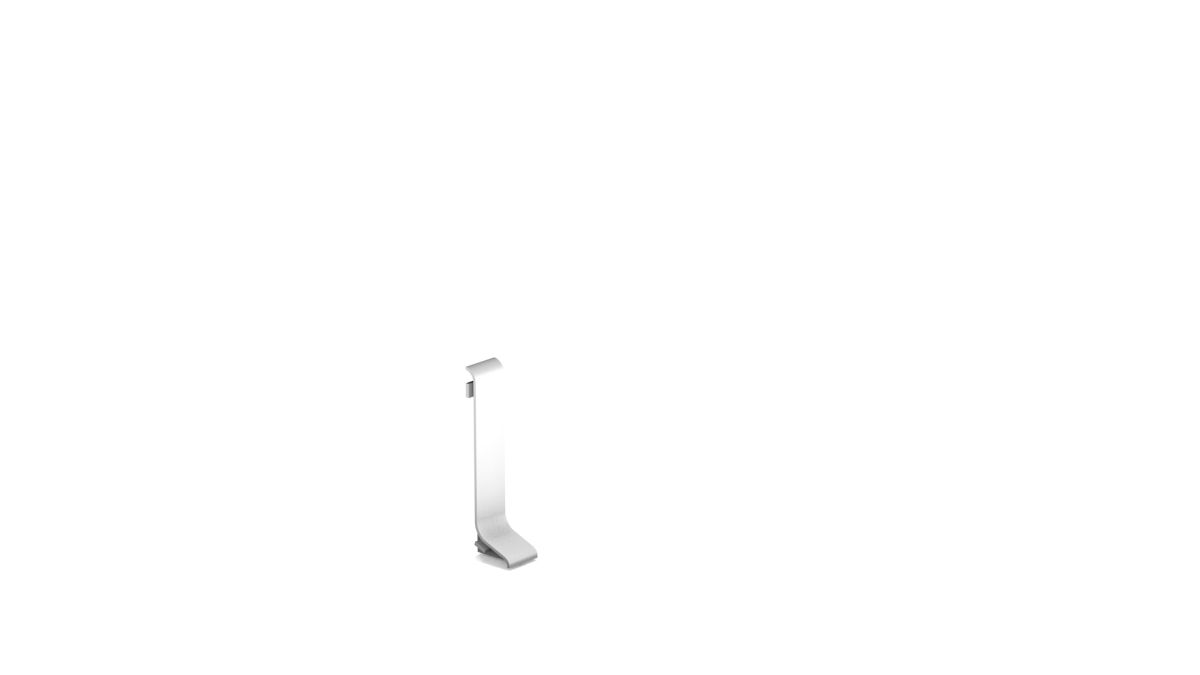 Verbinder für Aluminium-Sockelleiste für Klebemontage 40mm - Silber Verbinder für Aluminium-Sockelleiste für Klebemontage 40mm - Silber