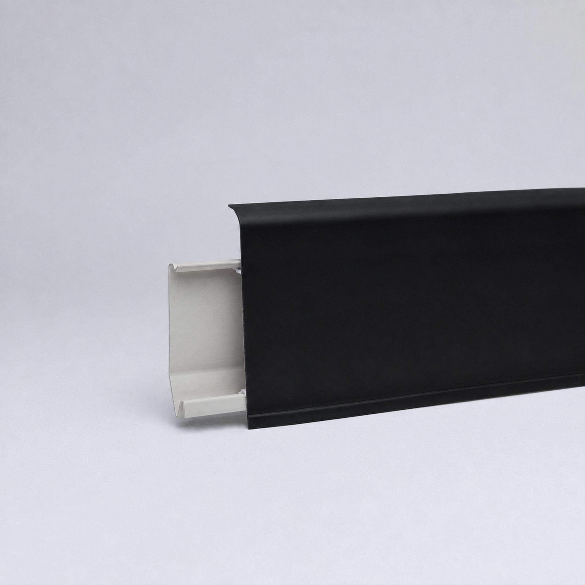 Klemmsockelleiste Smart-Flex 70 mm Schwarz - mit Dichtlippen