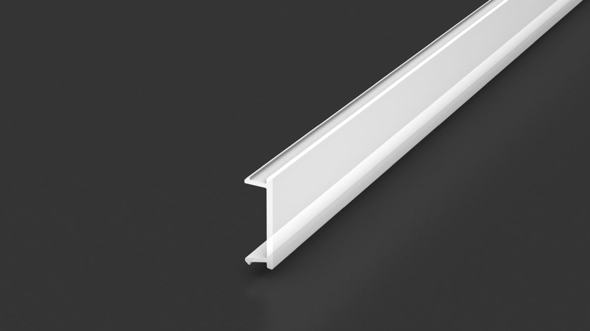 Prinz LED-Diffusor (Abdeckklappe) für Aluminium-Sockelleiste 15 mm - Nr. 354 - transluzent - 400 cm