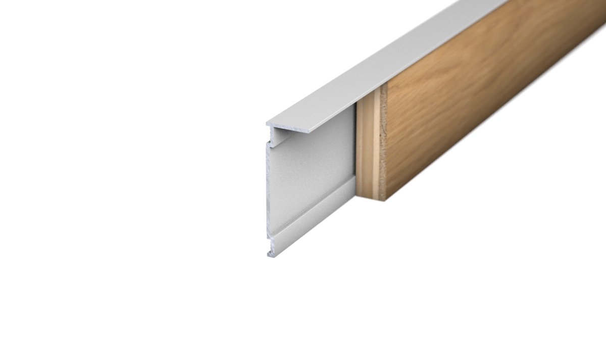 Prinz Winkel-Sockelleiste 23,5 x 60 mm - Nr. 390 - Silber - 400 cm