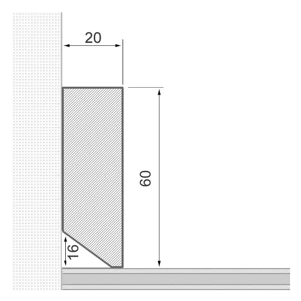 Massivholz-Sockelleiste 60x16mm Vierkant - Eiche geölt